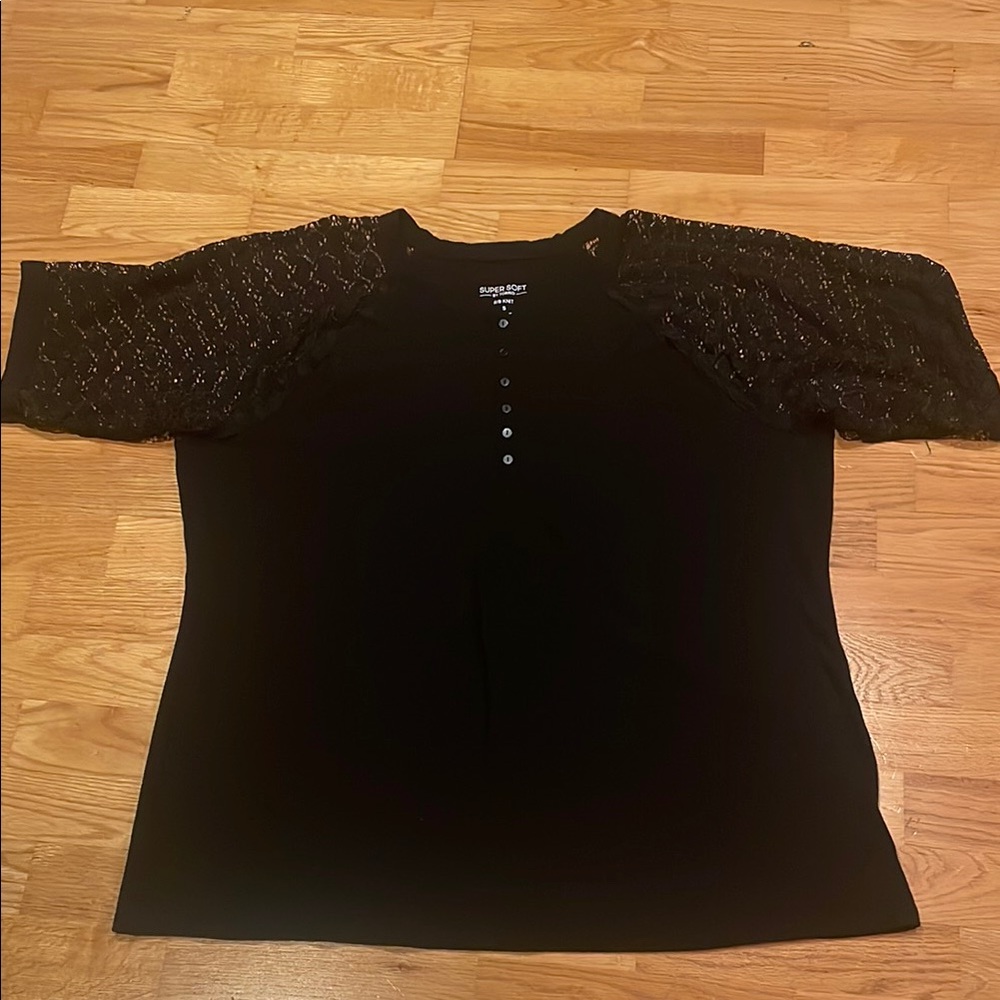 Torrid Super Soft Lace Sleeve Shirt